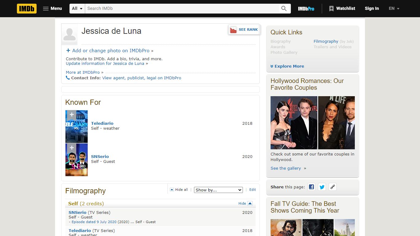 Jessica de Luna - IMDb
